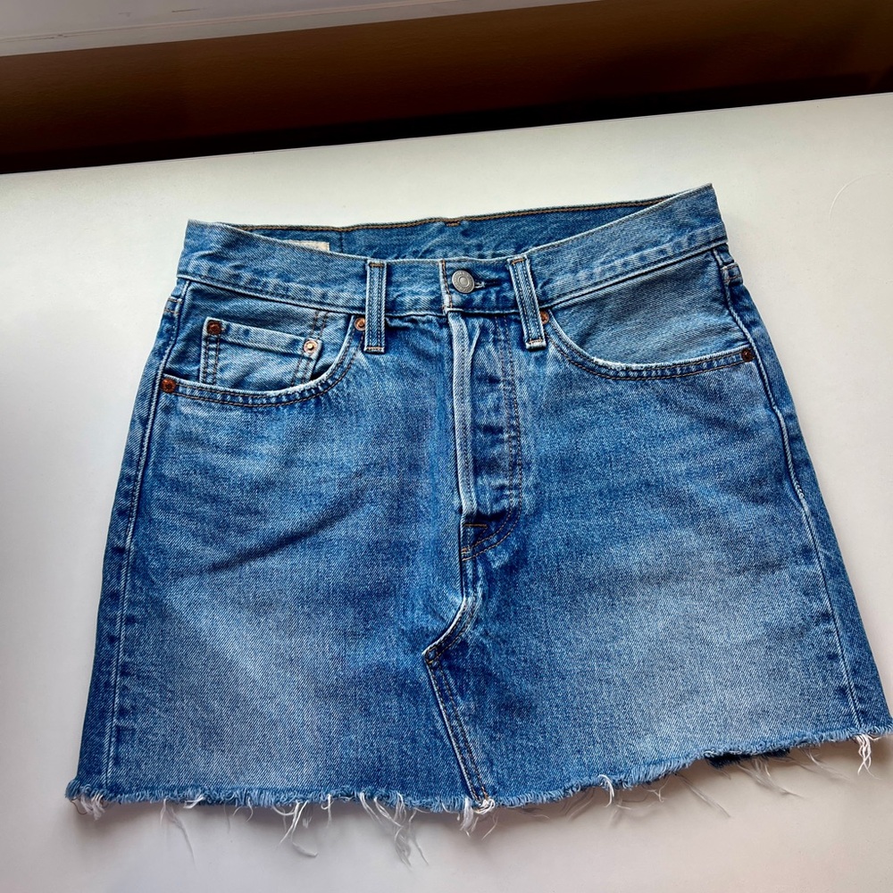Levi's Blue Denim Mini Skirt